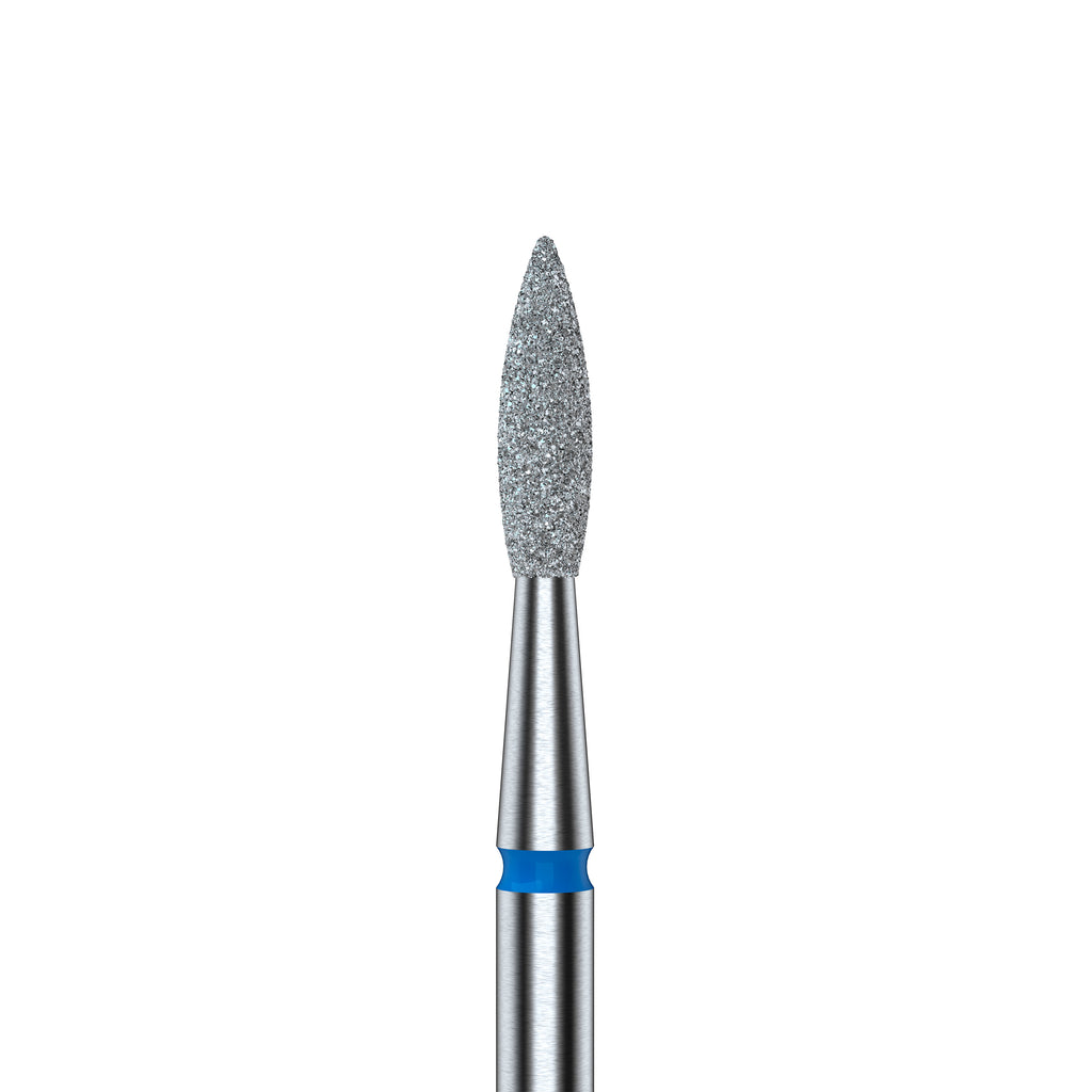 Diamond Nail Drill Bit Pointed Flame Blue Staleks EXPERT – Ø 2,1 mm